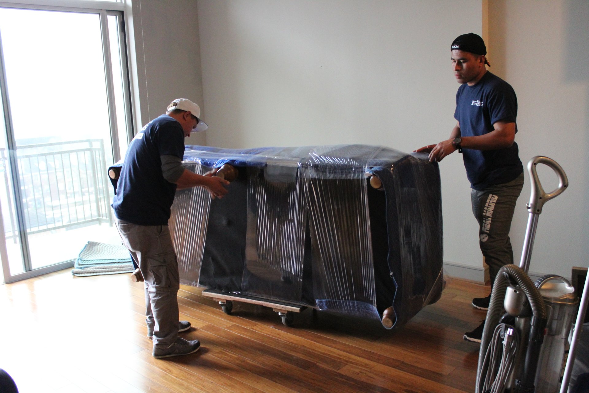 Movers Shrink Wrapping Sofa